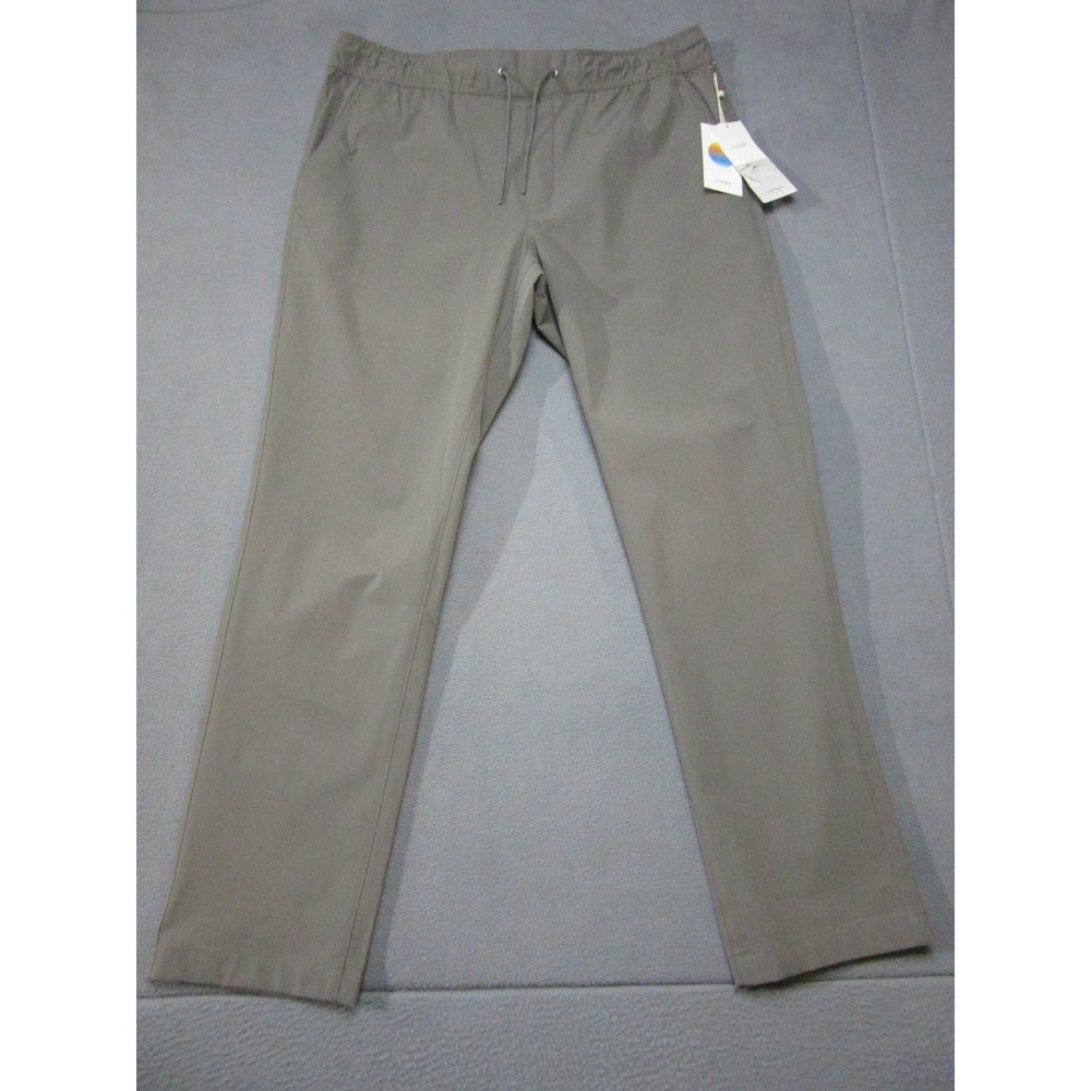 Vuori Pants Womens 2XL Gray New High Rise Straight Leg Versalife Drawstring